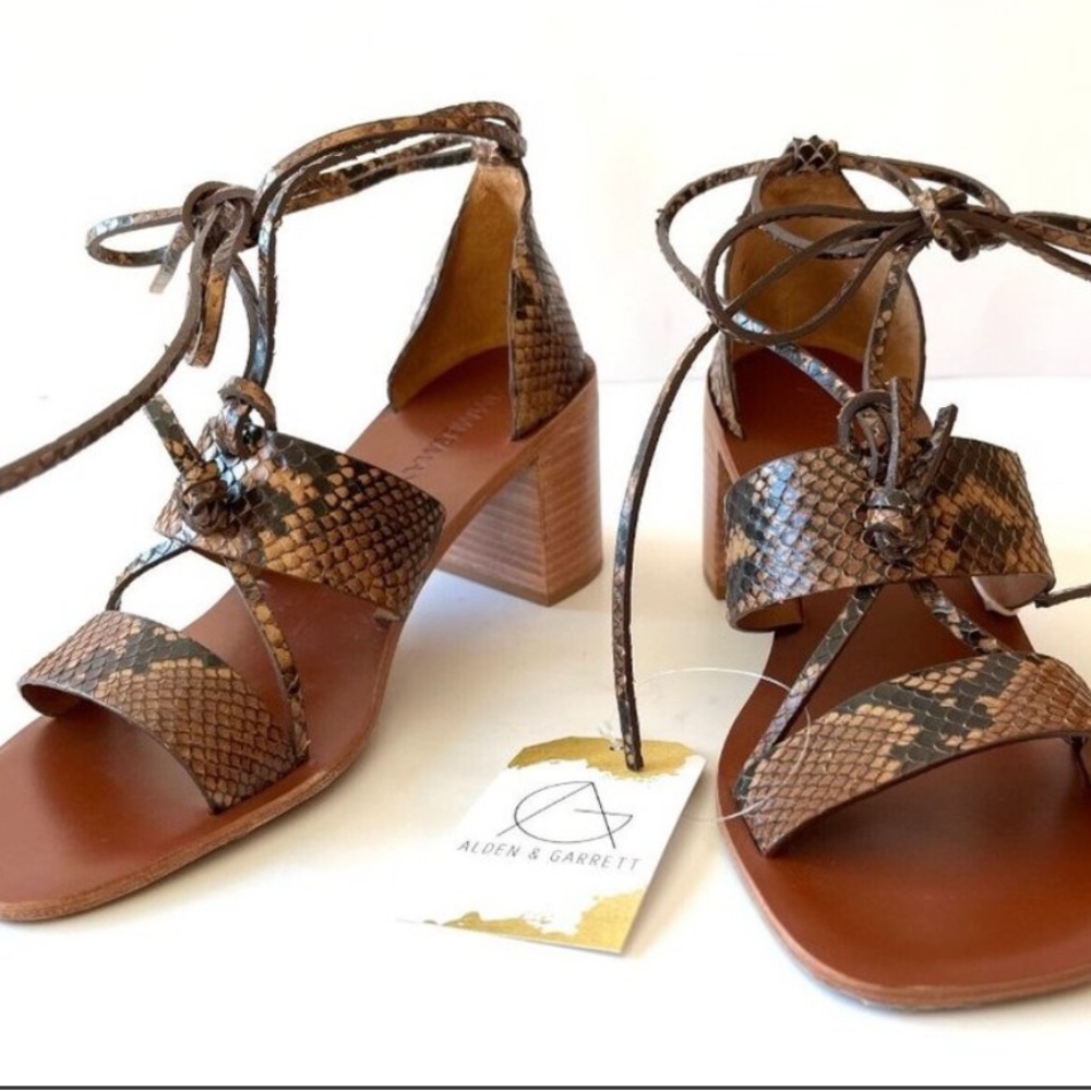 Zimmerman knot tie Snakeskin Women's Sandals